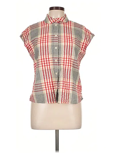 Pre-owned Toast Sleeveless Button Down Shirt In Red