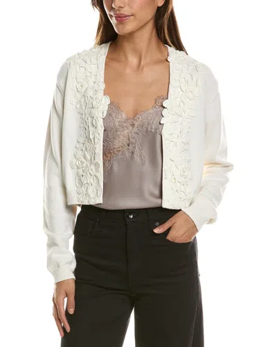 Toccin Rosalind Floral Knit Applique Cardigan In Multi