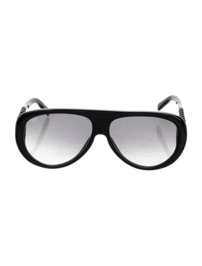 Pre-owned Tod's Aviator Gradient Sunglasses In Black