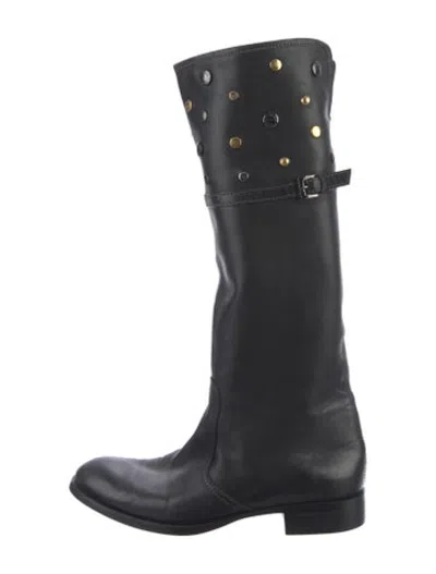 Pre-owned Tod's Leather Boots In Black