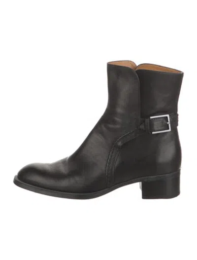 Pre-owned Tod's Leather Boots In Black