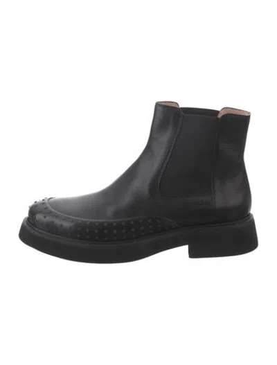 Pre-owned Tod's Leather Chelsea Boots In Black