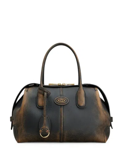 Tod's Leather Tote Bag In Black