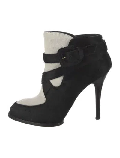 Pre-owned Tod's Ponyhair Boots In Black