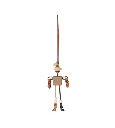 Tod's Robot Charm In Leather In Brown