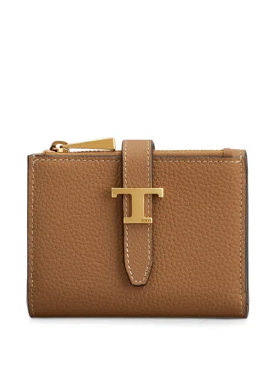 Tod's T Timeless Wallet In Brown