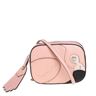 Tod's Leather Flamingo Camera Crossbody Bag In Pink