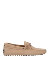 Tod's Man Loafers Sand Size 8 Leather In Beige