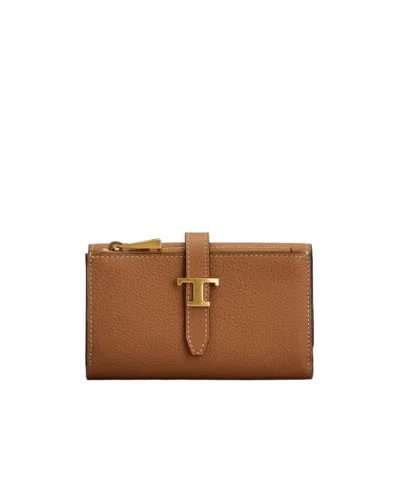 Tod's Wallet In Leather In Brown