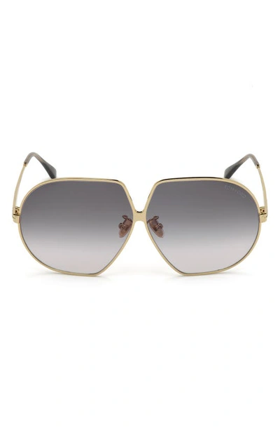 Tom Ford 66mm Geometric Sunglasses In Gold
