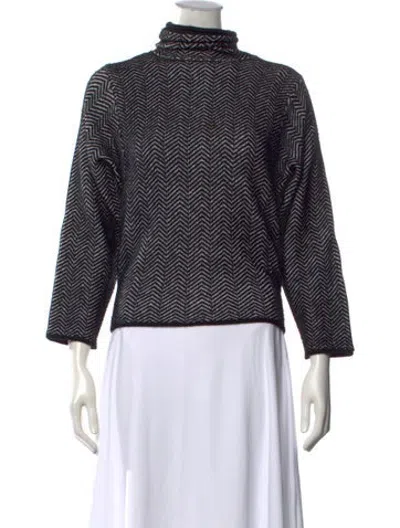 Pre-owned Tom Ford Cashmere Tweed Pattern Sweater In Black