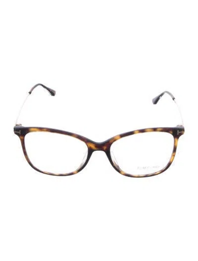 Pre-owned Tom Ford Cat-eye Eyeglasses In Brown