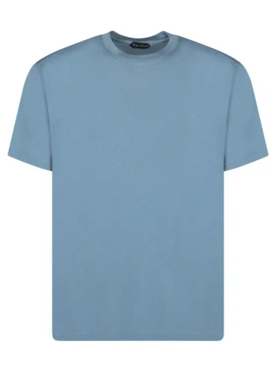 Tom Ford Cotton Blend T-shirt In Blue