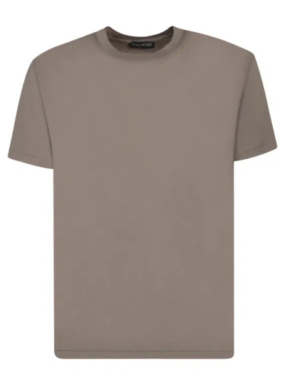 Tom Ford Cotton Blend T-shirt In Brown