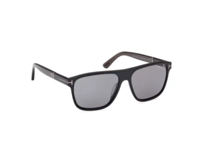 Pre-owned Tom Ford Frances Ft 1081-n 01d Sunglasses Black / Grey Polarized Square In Gray