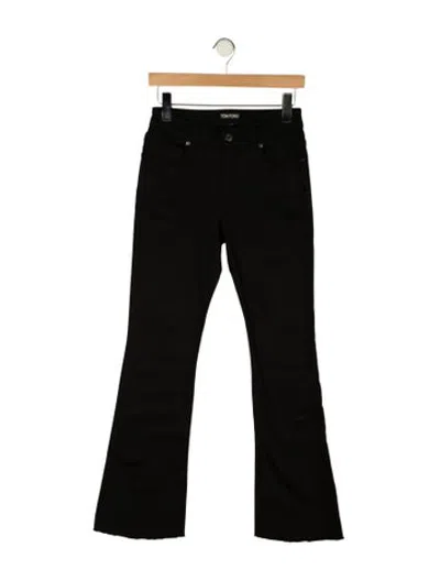 Pre-owned Tom Ford High-rise Flared Jeans In Black