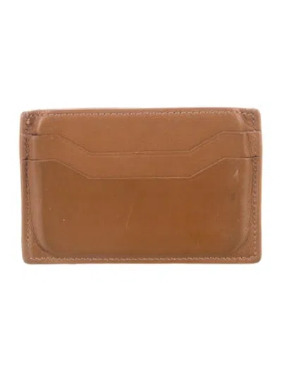 Pre-owned Tom Ford Leather Card Holder In Brown