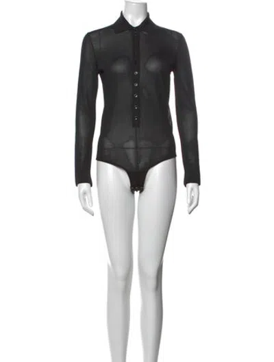 Pre-owned Tom Ford Long Sleeve Bodysuit In Black
