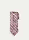 Tom Ford Men's Mulberry Silk Houndstooth Check Tie In Pink Multicolor