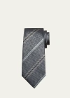 Tom Ford Men's Mulberry Silk Stripe Tie In Gray
