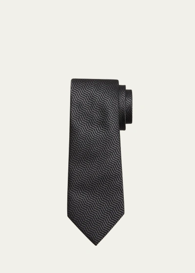 Tom Ford Men's Mulberry Silk Tonal Jacquard Tie In Dark Grey