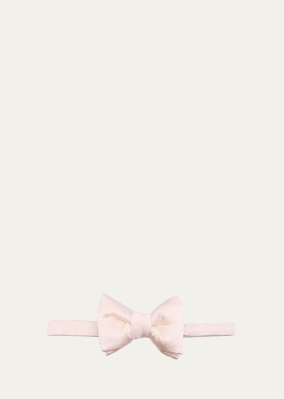 Tom Ford Men's Silk-cotton Pre-tied Bow Tie In Pink