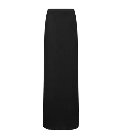 Tom Ford Micro-sequin Knitted Maxi Skirt In Black
