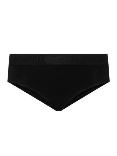 Tom Ford Modal "signature" Boy Shorts In Black