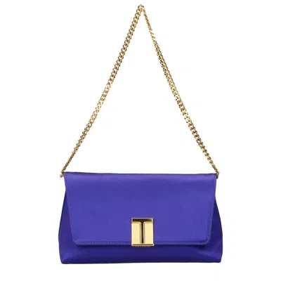 Tom Ford Purple Satin Clutch Women's Bag