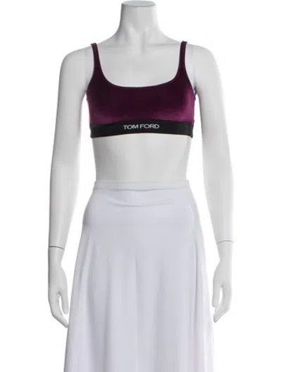 Pre-owned Tom Ford Scoop Neck Sleeveless Sports Bra In White