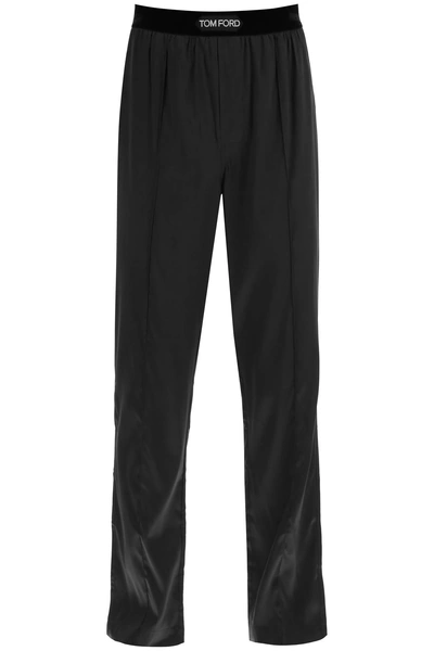 Tom Ford Silk Pajama Pants In Black