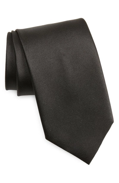 Tom Ford Solid Mulberry Silk Twill Tie In Black