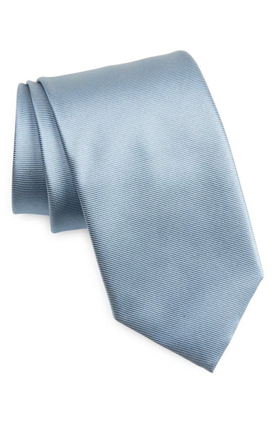 Tom Ford Solid Mulberry Silk Twill Tie In Lapis Blue