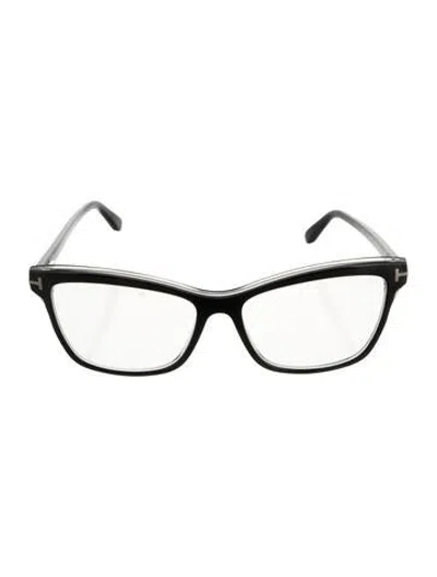 Pre-owned Tom Ford Square Eyeglasses In Black