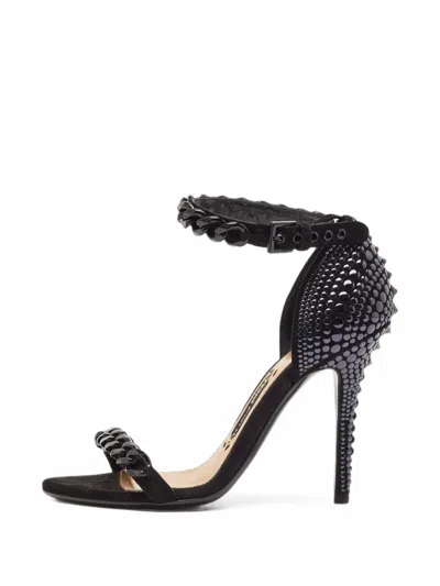 Pre-owned Tom Ford Studded Chain-link Sandals In Black