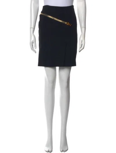 Pre-owned Tom Ford Wool Mini Skirt In Black