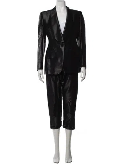 Pre-owned Tom Ford Wool Pantsuit In Black/metallic