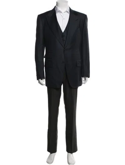 Pre-owned Tom Ford Wool Suit Vest In Black