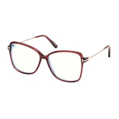 Tom Ford -inspired Mini Shield Sunglasses With Blue Light Protection In Burgundy
