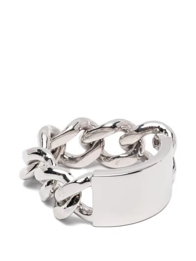 Tom Wood Large Id Chain-link Ring In Metallic