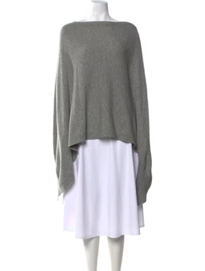 Pre-owned Tomas Maier Cashmere Off-the-shoulder Sweater In Grey