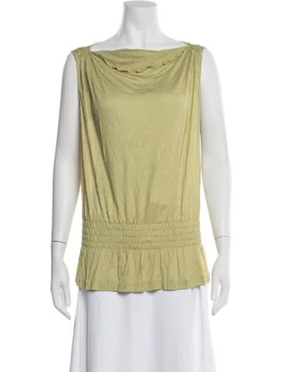 Pre-owned Tomas Maier Vintage Cowl Neck Top In Green