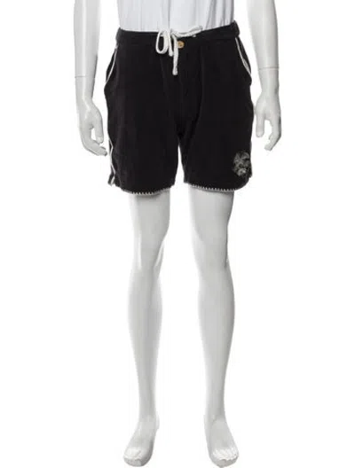 Pre-owned Tombolo Graphic Print Jogger Shorts In Black