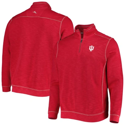 Tommy Bahama Crimson Indiana Hoosiers Sport Tobago Bay Tri-blend Mock Neck Half-zip Jacket