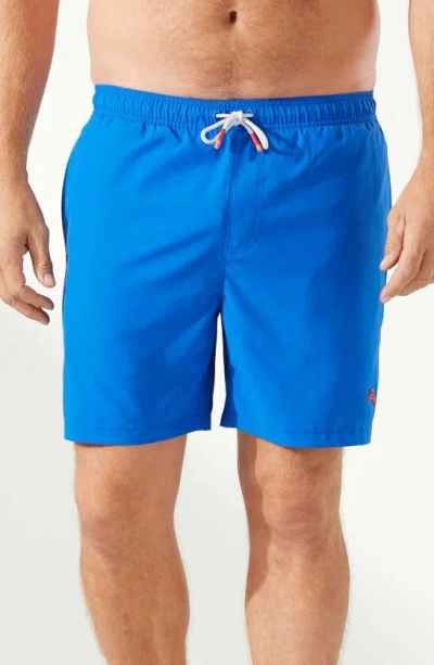 Tommy Bahama Naples Shore Swim Trunks In Cobalt Sea