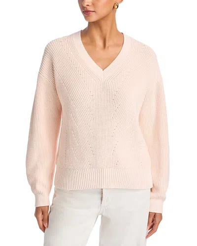 Tommy Bahama Salt & Sea Wash Cotton V Neck Sweater In Pink