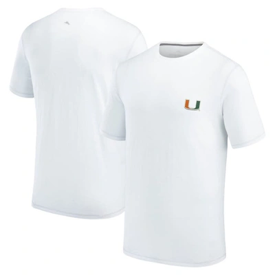 Tommy Bahama White Miami Hurricanes Sport Bali Beach T-shirt