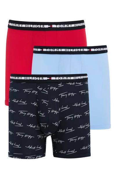Tommy Hilfiger 3-pack Th Comfort+ Boxer Briefs In Evening Sky