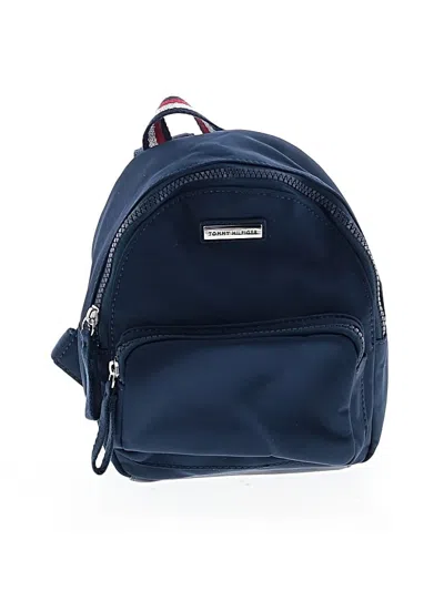 Pre-owned Tommy Hilfiger Backpack In Blue