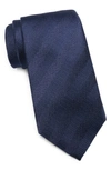 Tommy Hilfiger Herringbone Solid Stripe Tie In Navy